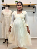 Cream cotton Aline Dress