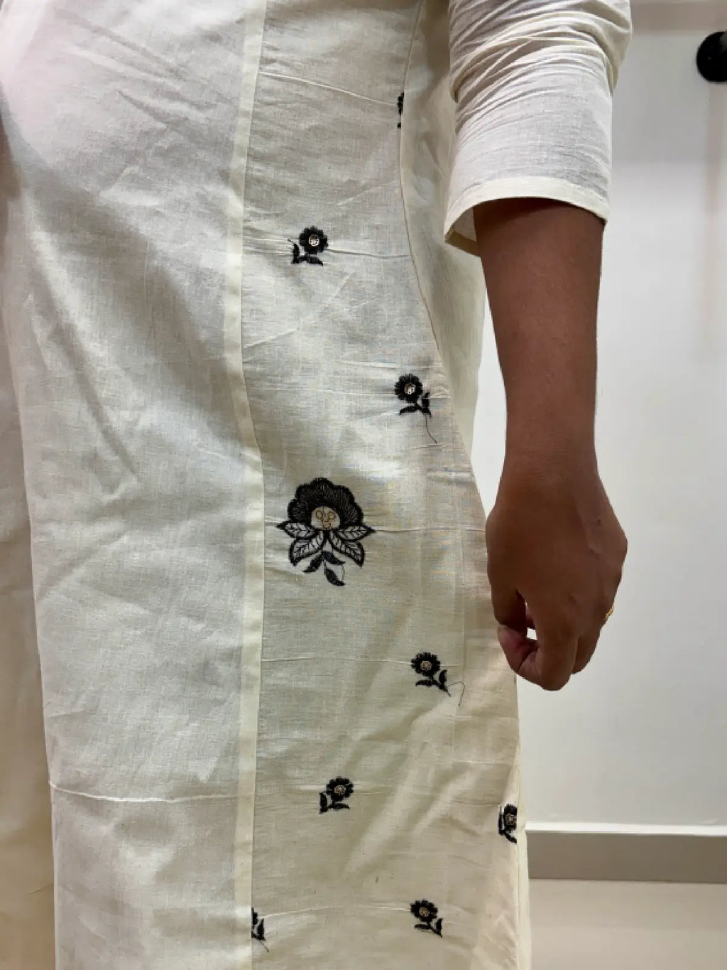 Cotton Embroidered Aline Dress