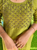 Cotton Slub Partywear Kurtis