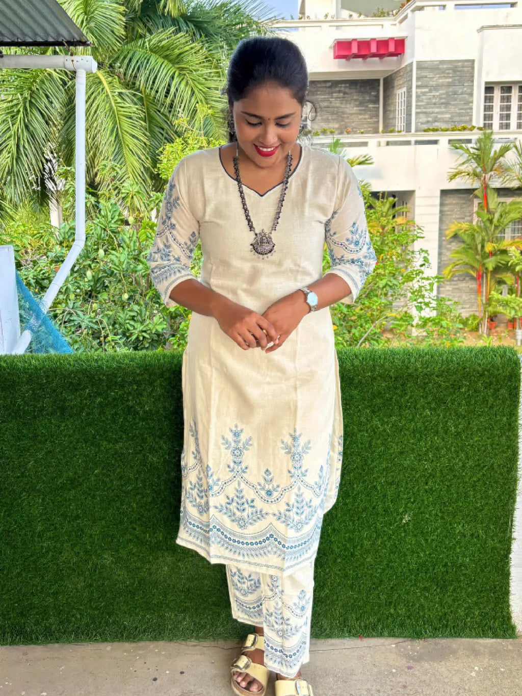 Khadi Cotton Kurti Set