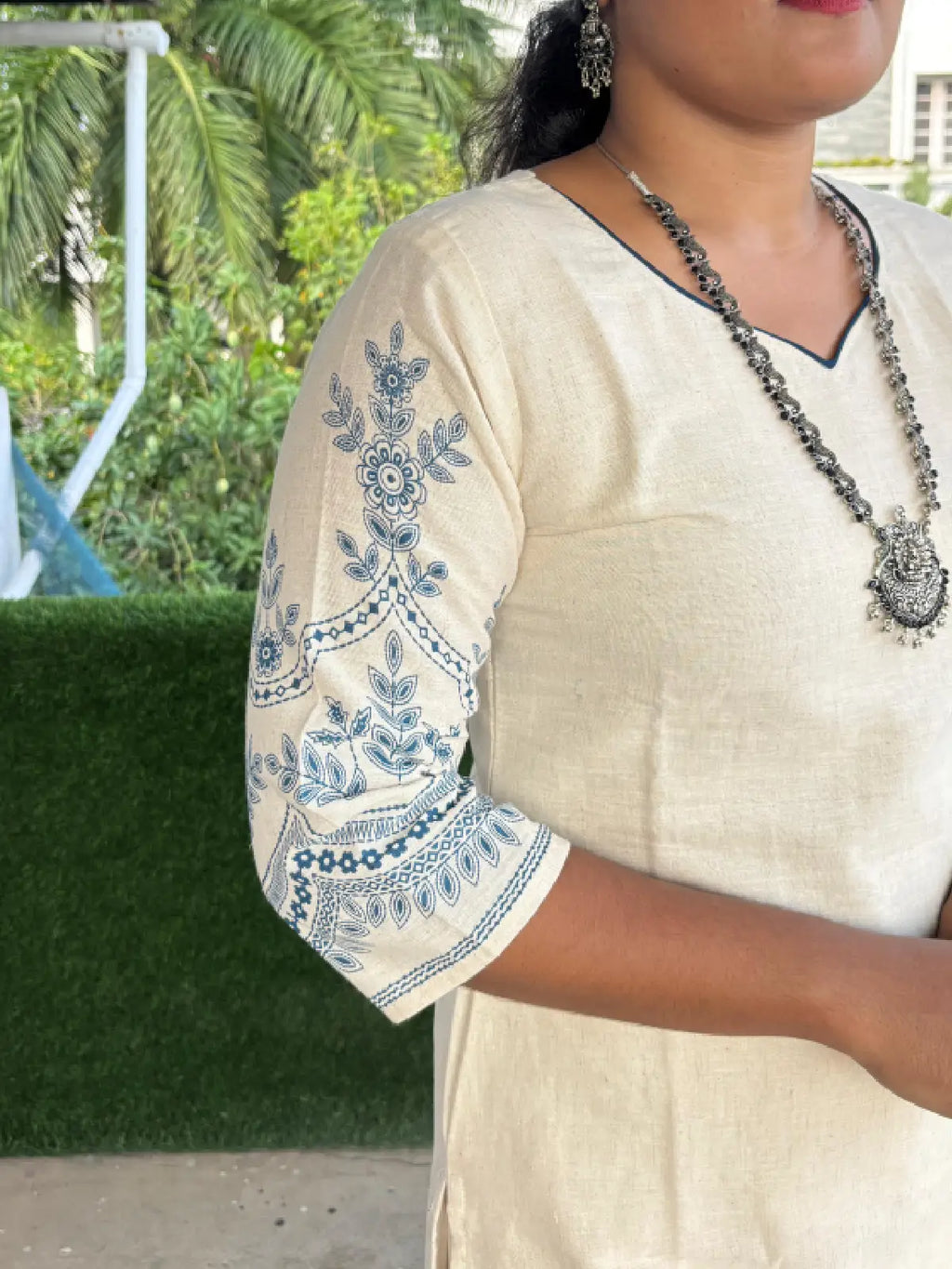 Khadi Cotton Kurti Set