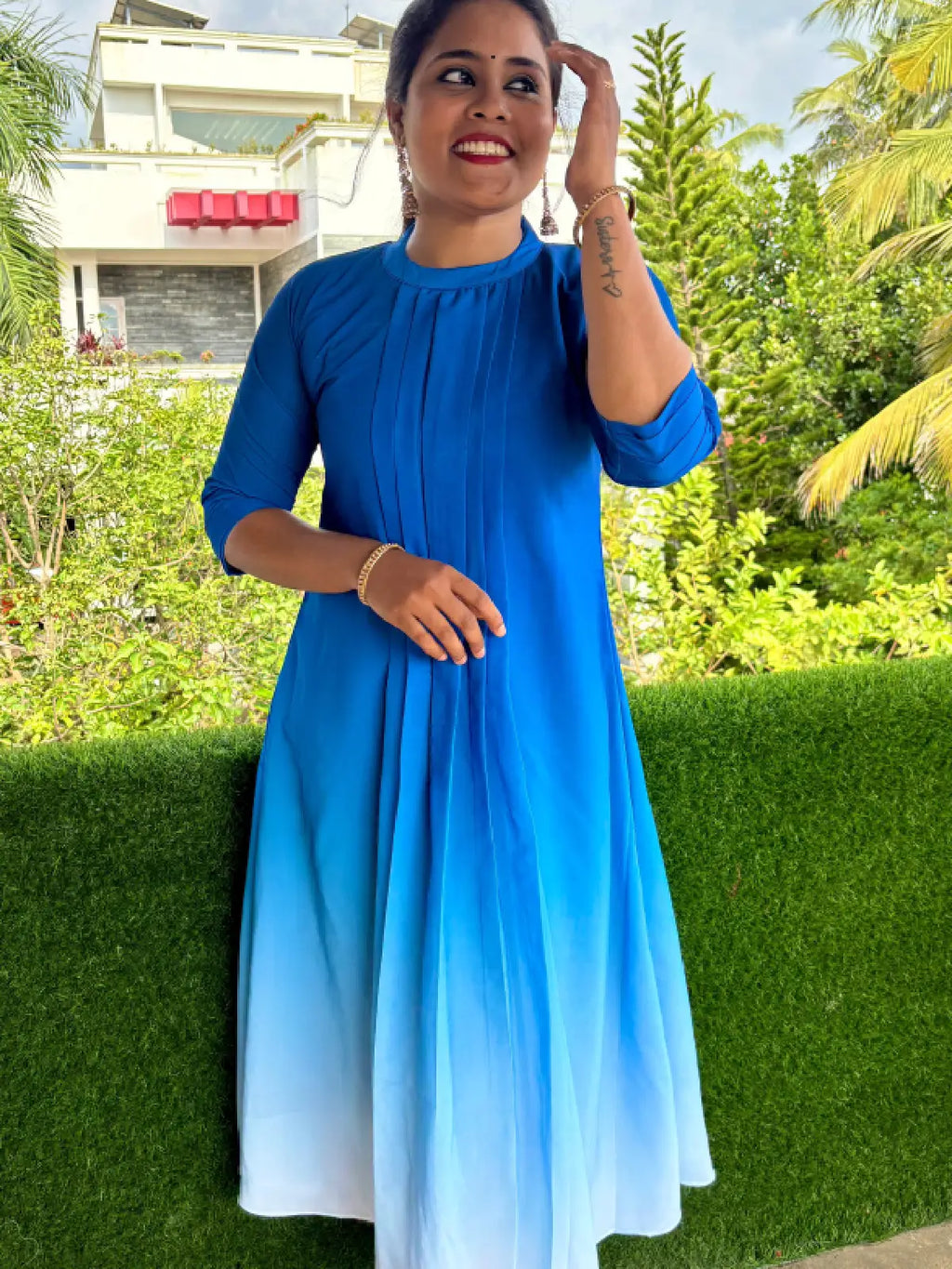 Classy Pintex Aline Dress