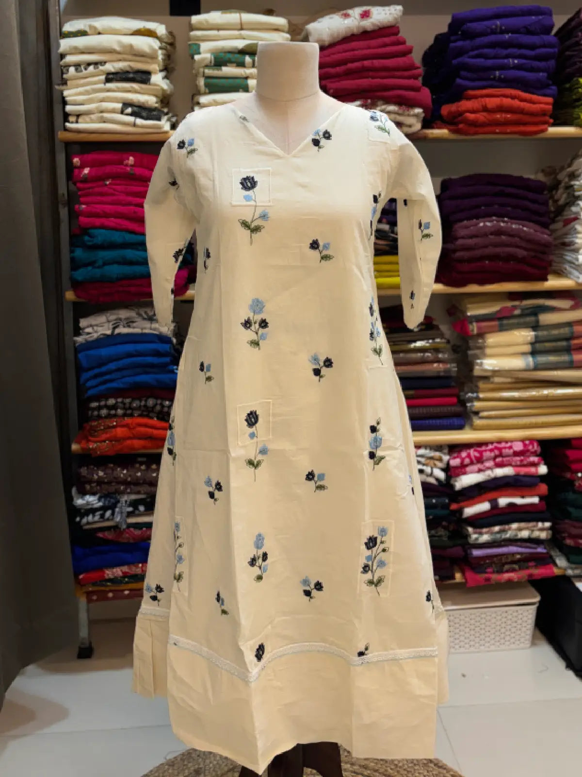 Embroidered Aline Dress
