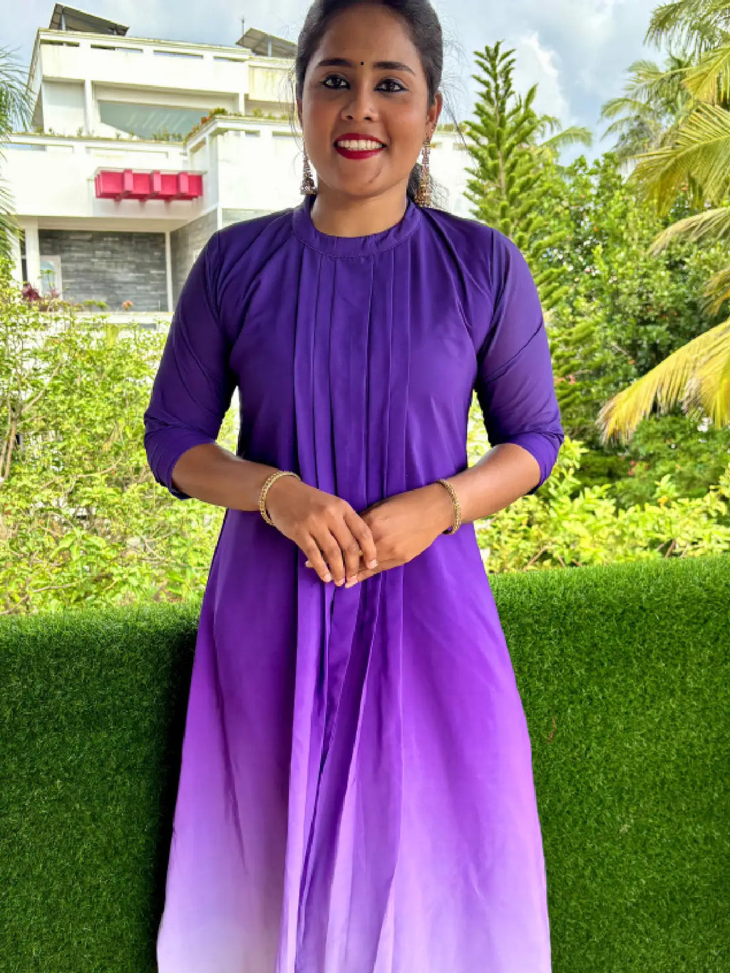 Classy Pintex Aline Dress