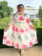Floral Mulcotton Pleated Dress