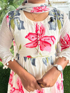 Floral Mulcotton Pleated Dress